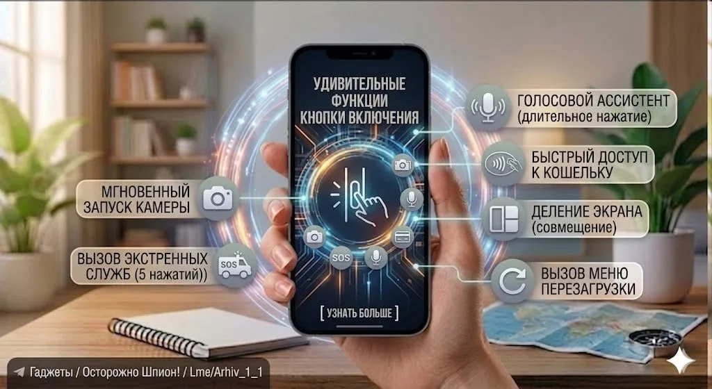 📱 Удивительные функции кнопки включения телефона  Вы знали, что ваш телефон может делать гораздо бол