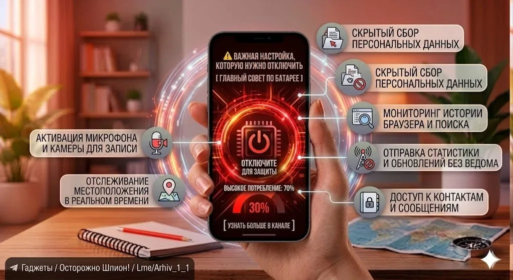 📱 Какую функцию отключить для экономии заряда  Google Play Защита сканирует приложения минимум раз в