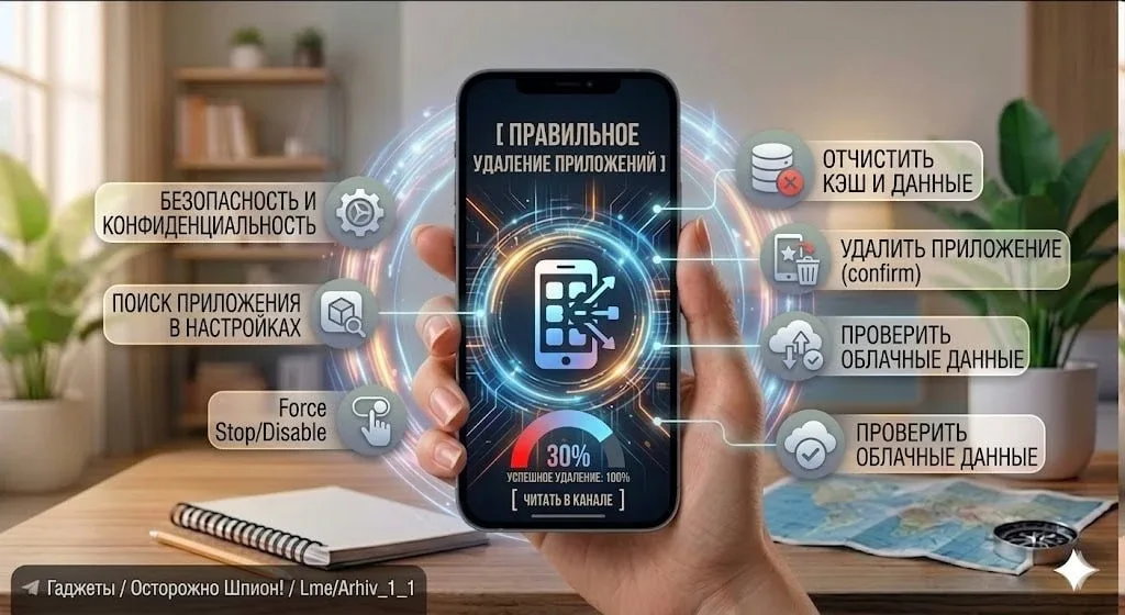 📱 Как правильно удалять приложение на телефоне?  А вы знали, что если удалять приложение с телефона 