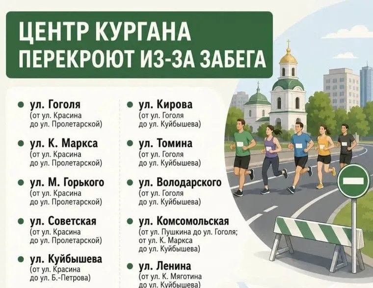 Завтра центр города перекроют из-за забега — а парковку запретят уже сегодня.  С 21:00 сегодня до 13
