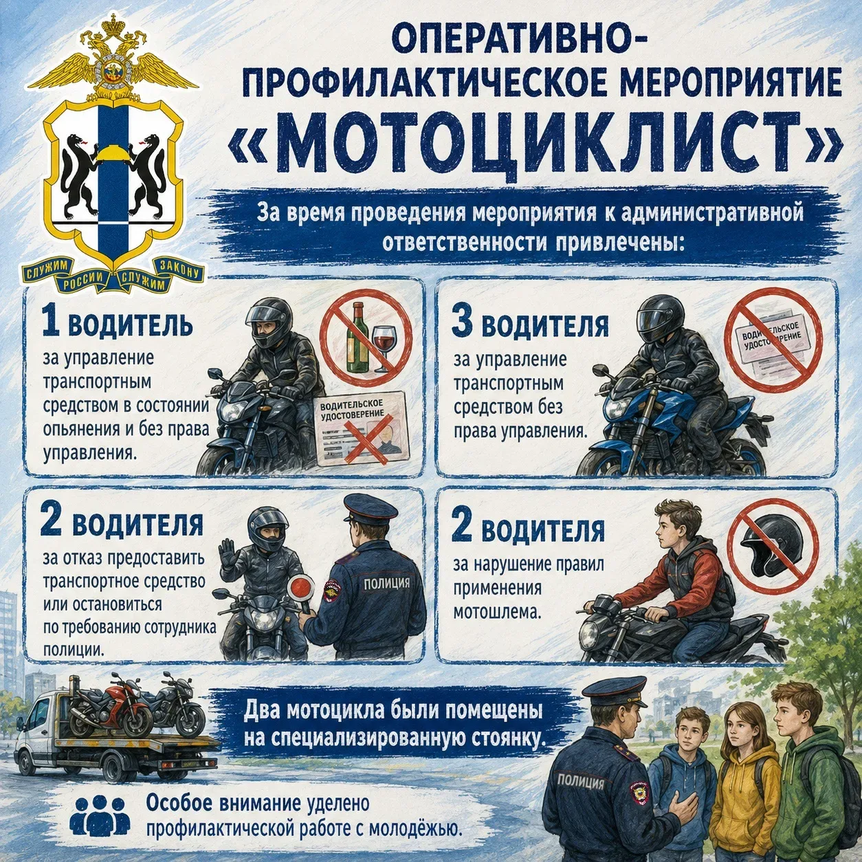 В Маслянинском округе прошла профилактическая операция «Мотоциклист»  На территории Маслянинского му