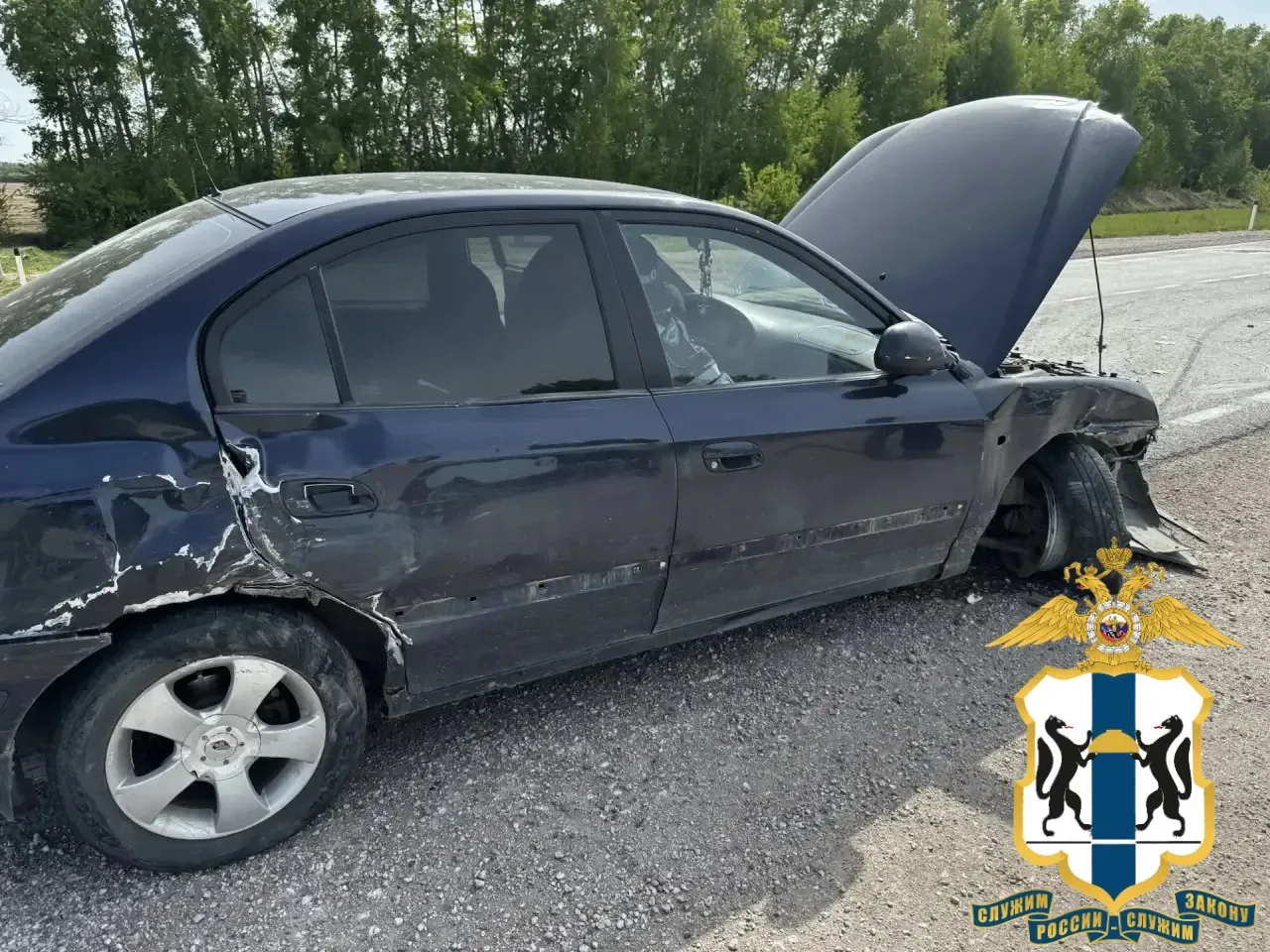 Полицейские выясняют обстоятельства ДТП в Краснозерском районе с участием пассажирского автобуса   П