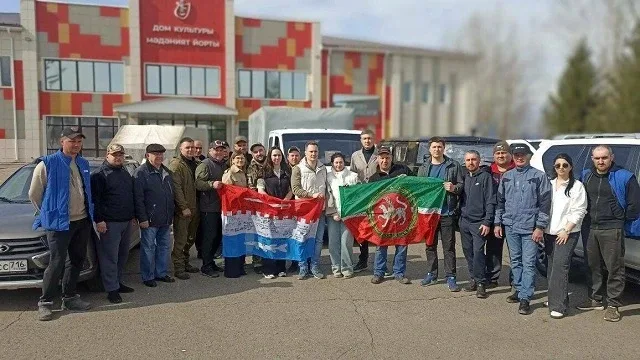 Крупный груз отправили в зону СВО из Татарстана  🚛 Из Новошешминского района Республики Татарстан в 