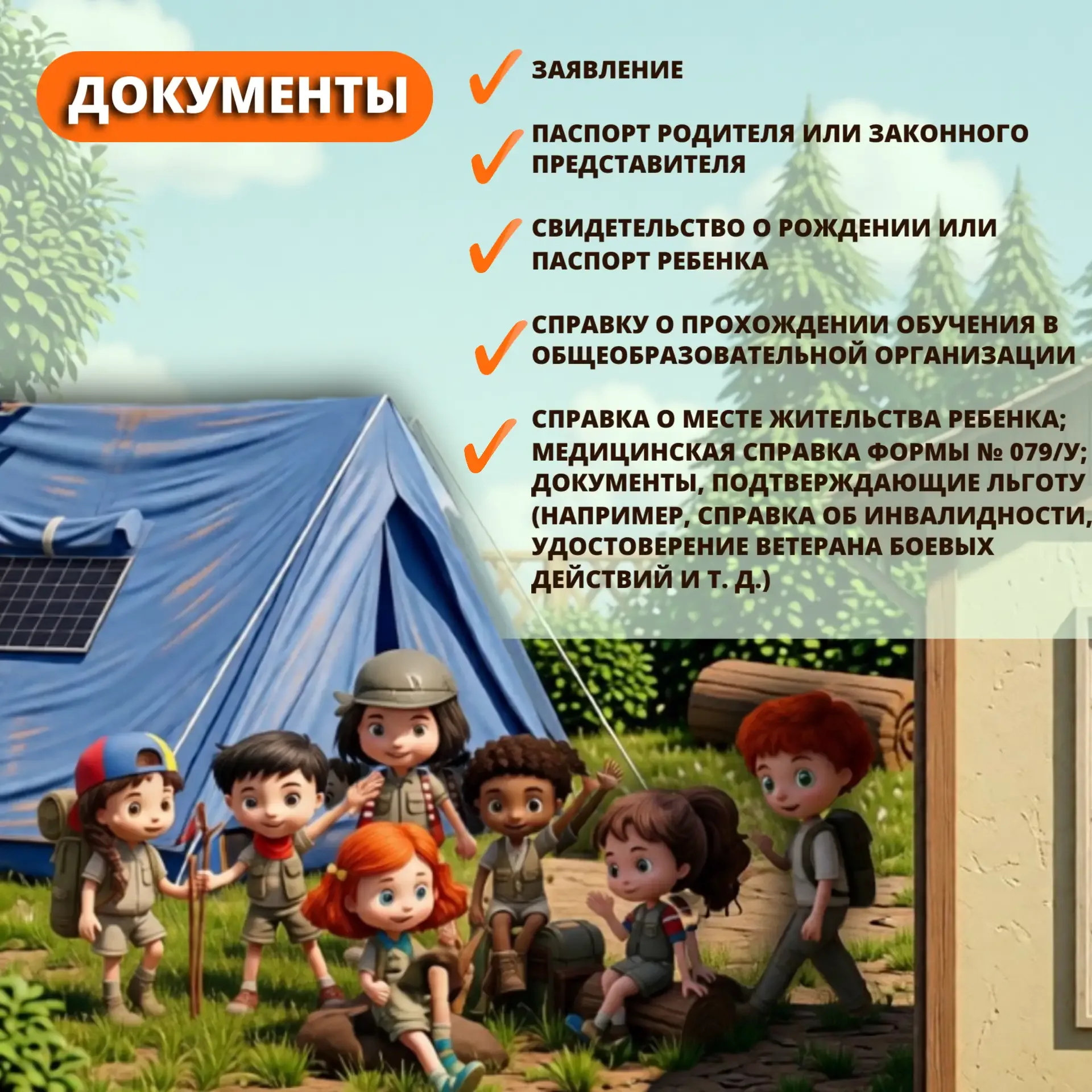 🌟 Приём документов для получения путёвок в детские оздоровительные лагеря открыт!   Многофункциональ