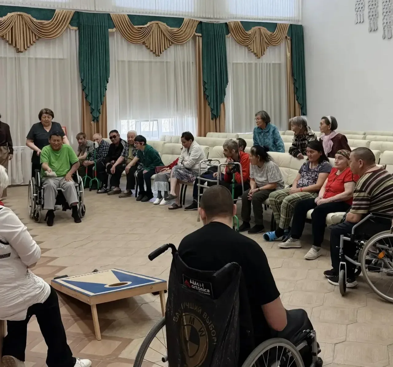 💥 ГТО - для всех!  Вчера, 19 мая, в День пионерии, в Республиканском доме-интернате для престарелых 