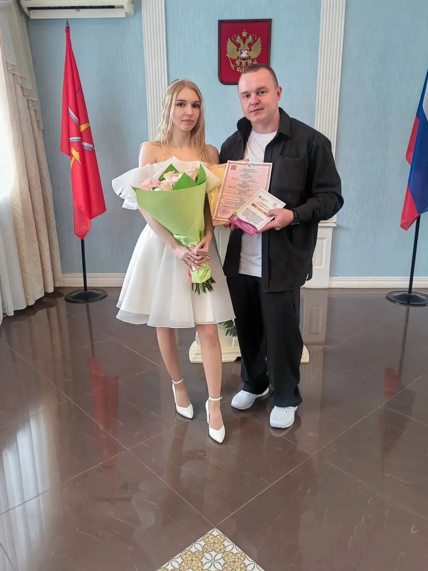 Новая глава: в Веневском ЗАГСе создал семью военнослужащий 💗  25 апреля Дмитрий и Полина официально 