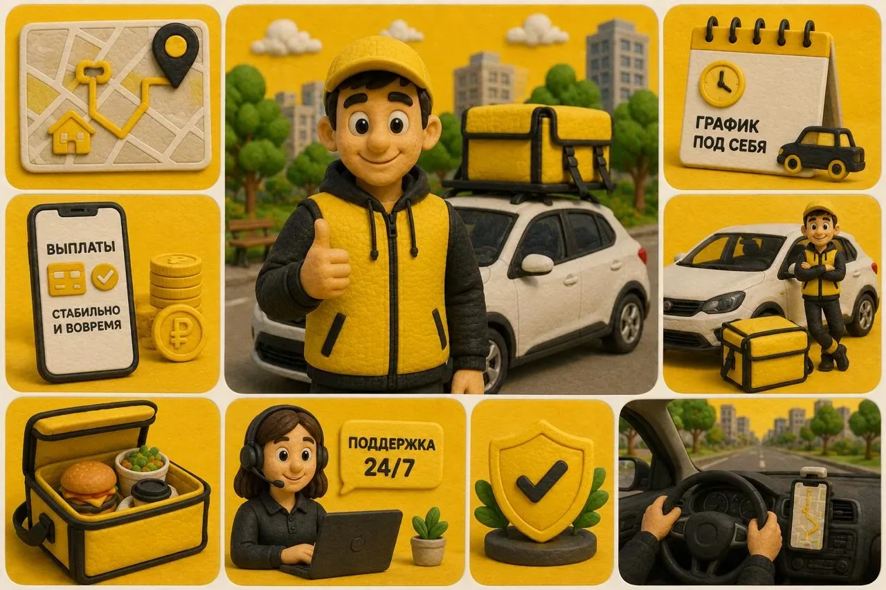 🚗 АВТОКУРЬЕР К ПАРТНЁРУ ЯНДЕКС ЕДЫ ⏱ Свободный график 🚘 Работа на своём авто  ---  🔥 ИЩЕШЬ ПОДРАБОТК