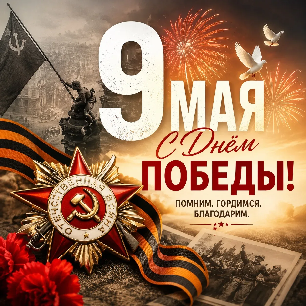 С Днём Победы! 🇷🇺  9 Мая — это день памяти, силы и огромного уважения к людям, которые прошли через 