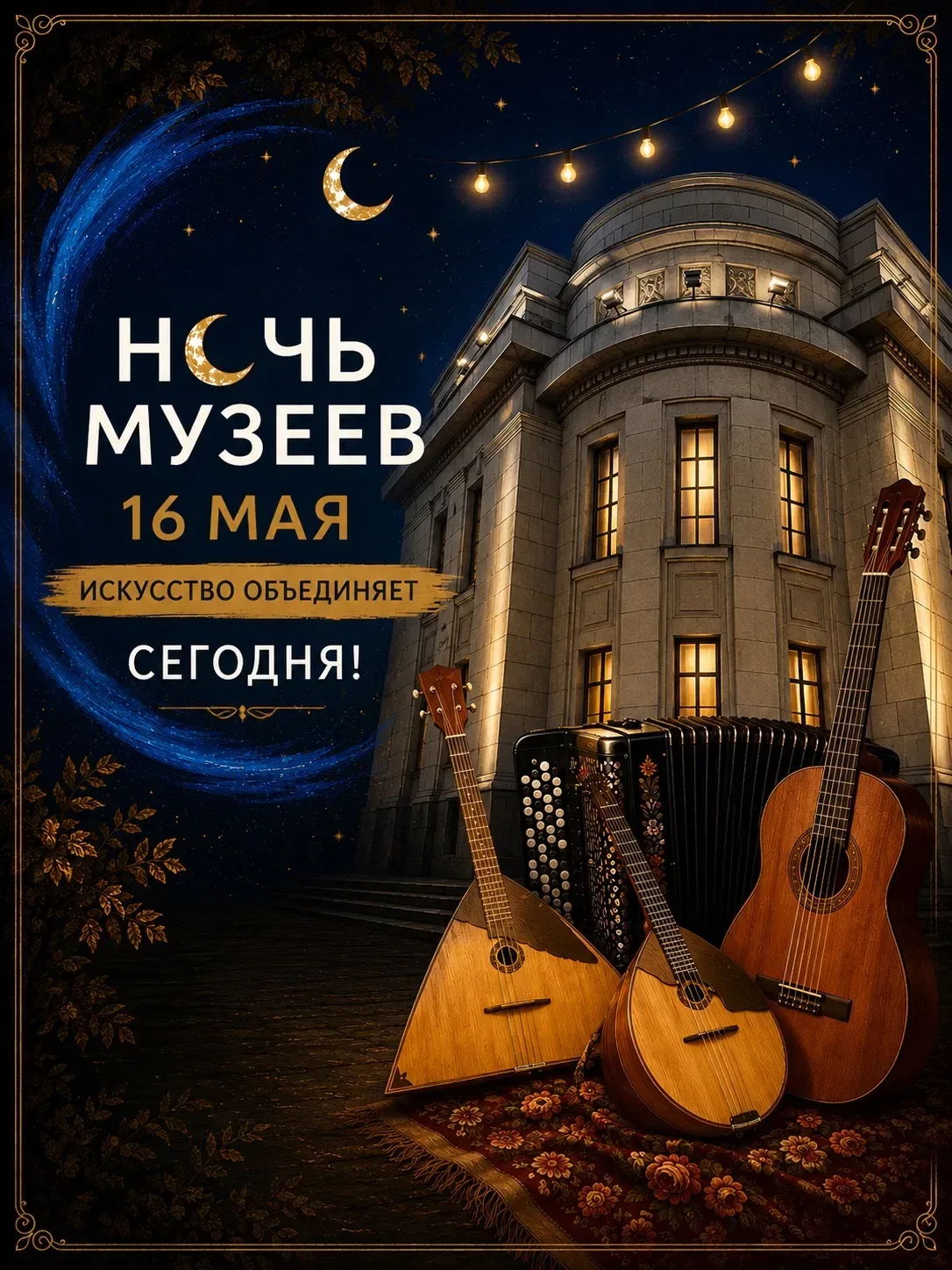 Сегодня во всех музеях города проходит акция «Ночь музеев»!  Для вас мы подготовили насыщенную прогр