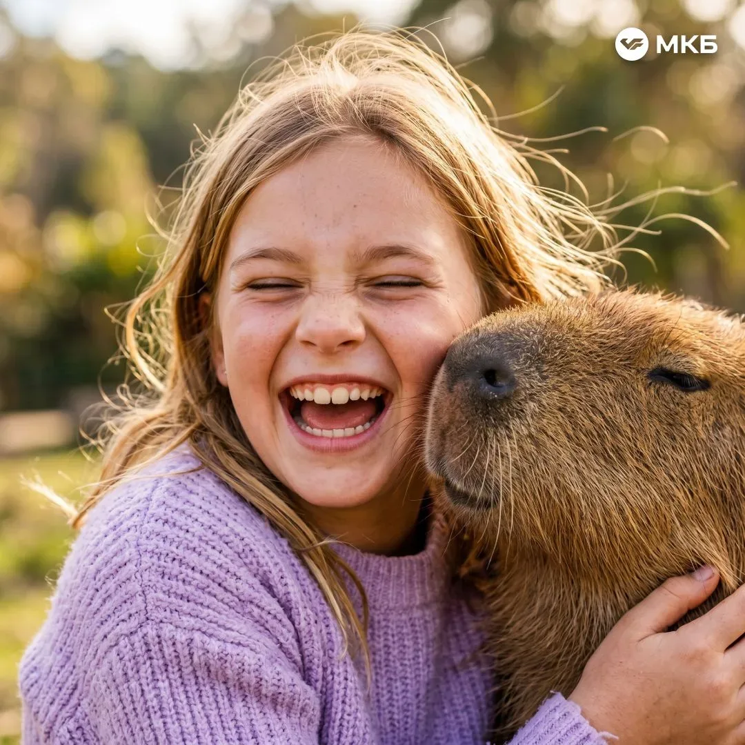 👋 В лето — с детской картой МКБ  Вам теплый привет от Клары, а еще баллы в подарок и повышенный кешб