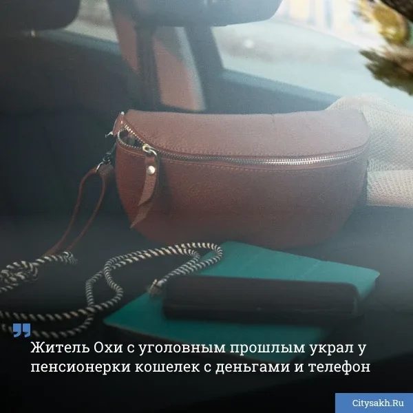 😔 Житель Охи обокрал пожилую женщину — он стащил ее кошелек с деньгами и телефон. Полиция выяснила, 