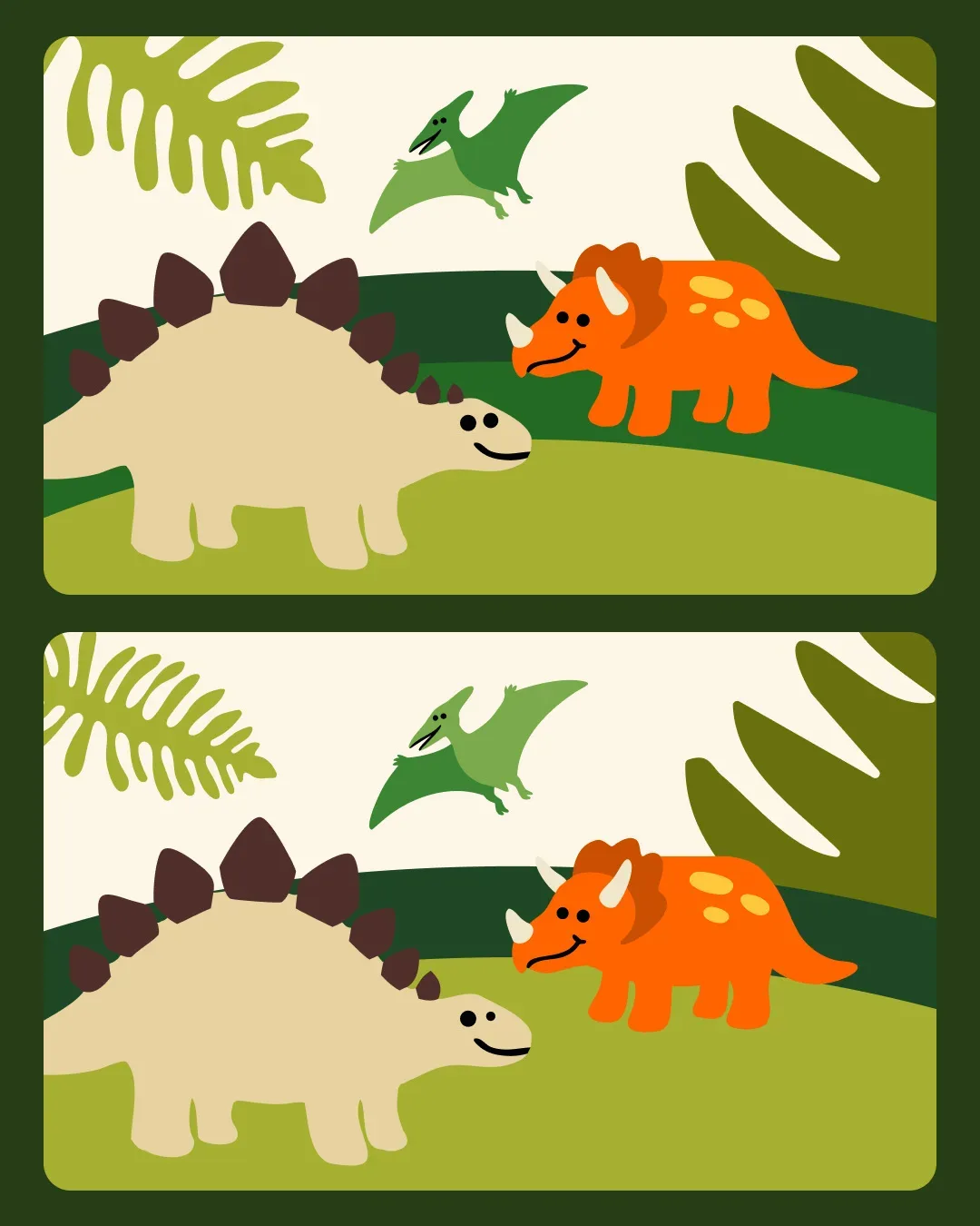 Динозавры немного запутали картинку 🦖 Попробуешь разобраться?   Больше про динозавров на нашем Дино 