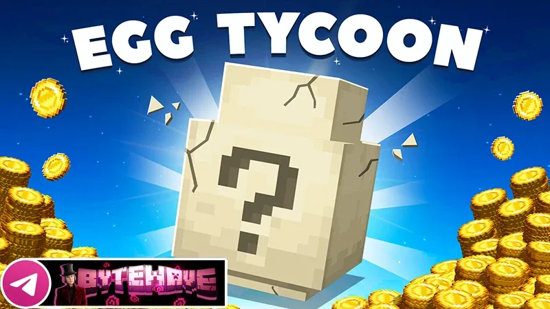 Egg Tycoon  Выводите моба-питомцев, зарабатывайте монеты, добывайте руду, сражайтесь с боссами и вос