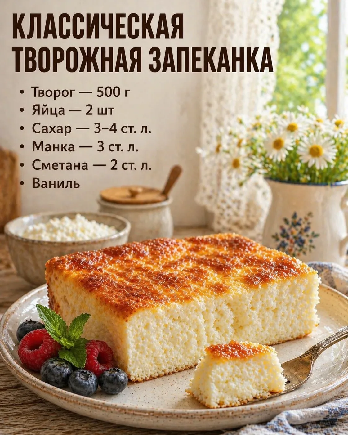 Творожные запеканки как в детстве! Листайте картинки и забирайте рецепты.  КЛАССИЧЕСКАЯ ТВОРОЖНАЯ ЗА