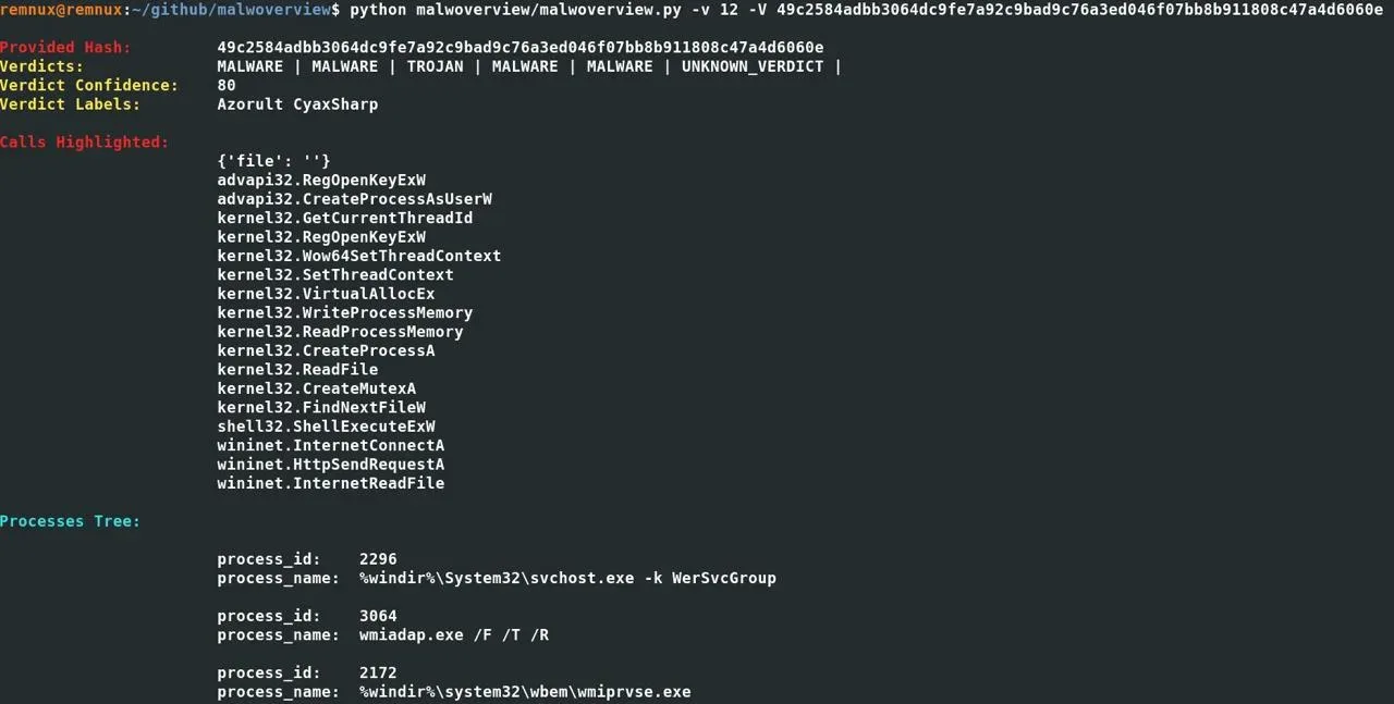 Malwoverview - это инструмент для первичного реагирования, используемый для охоты на угрозы. Он пред