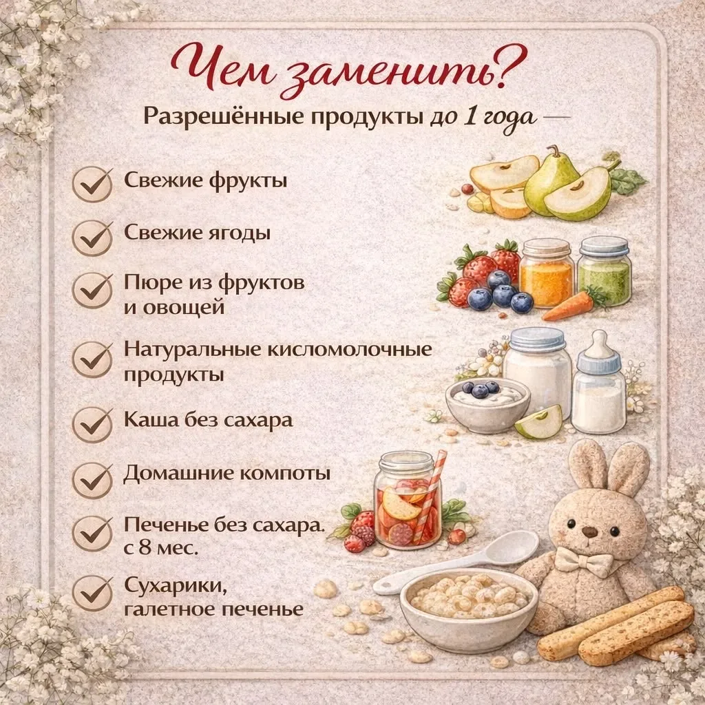 Запрещенные продукты до года 👶🏻