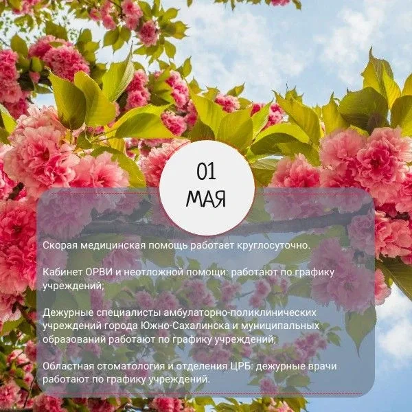 🌺 Готовимся к выходным в мае! ⁣ В праздники медицинские сотрудники продолжают нести свою службу: ско