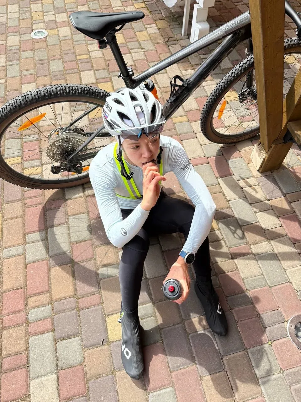 Елизавета Маслакова на велотренировке 🚴‍