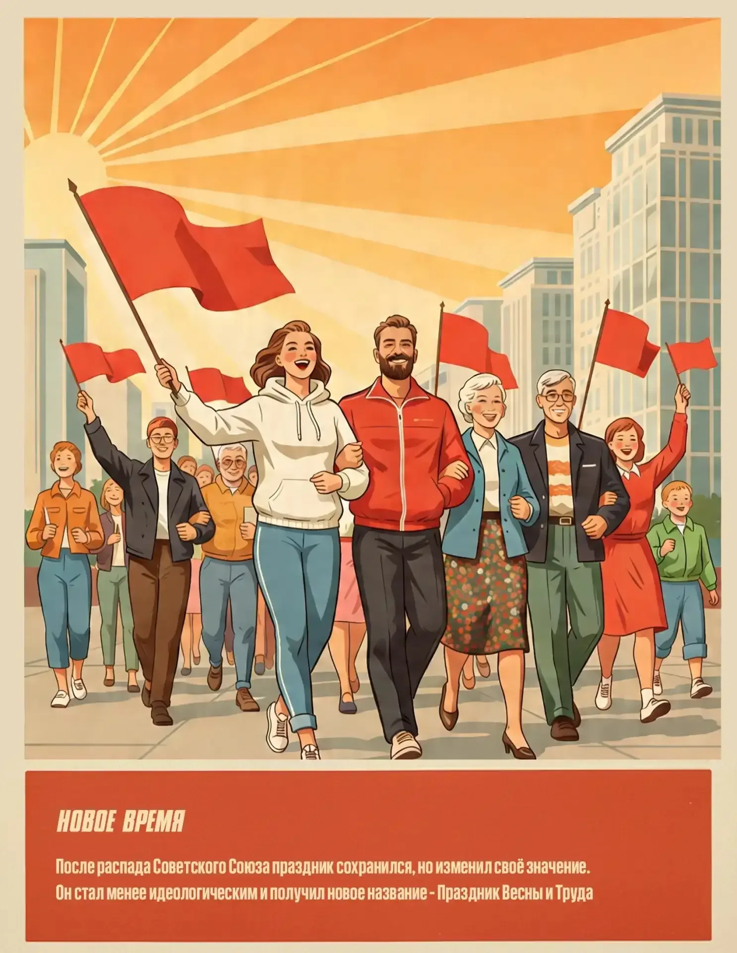 А что мы на самом деле знаем о Первомае?  Не только «Мир. Труд. Май», но и красные флаги, агитплакат