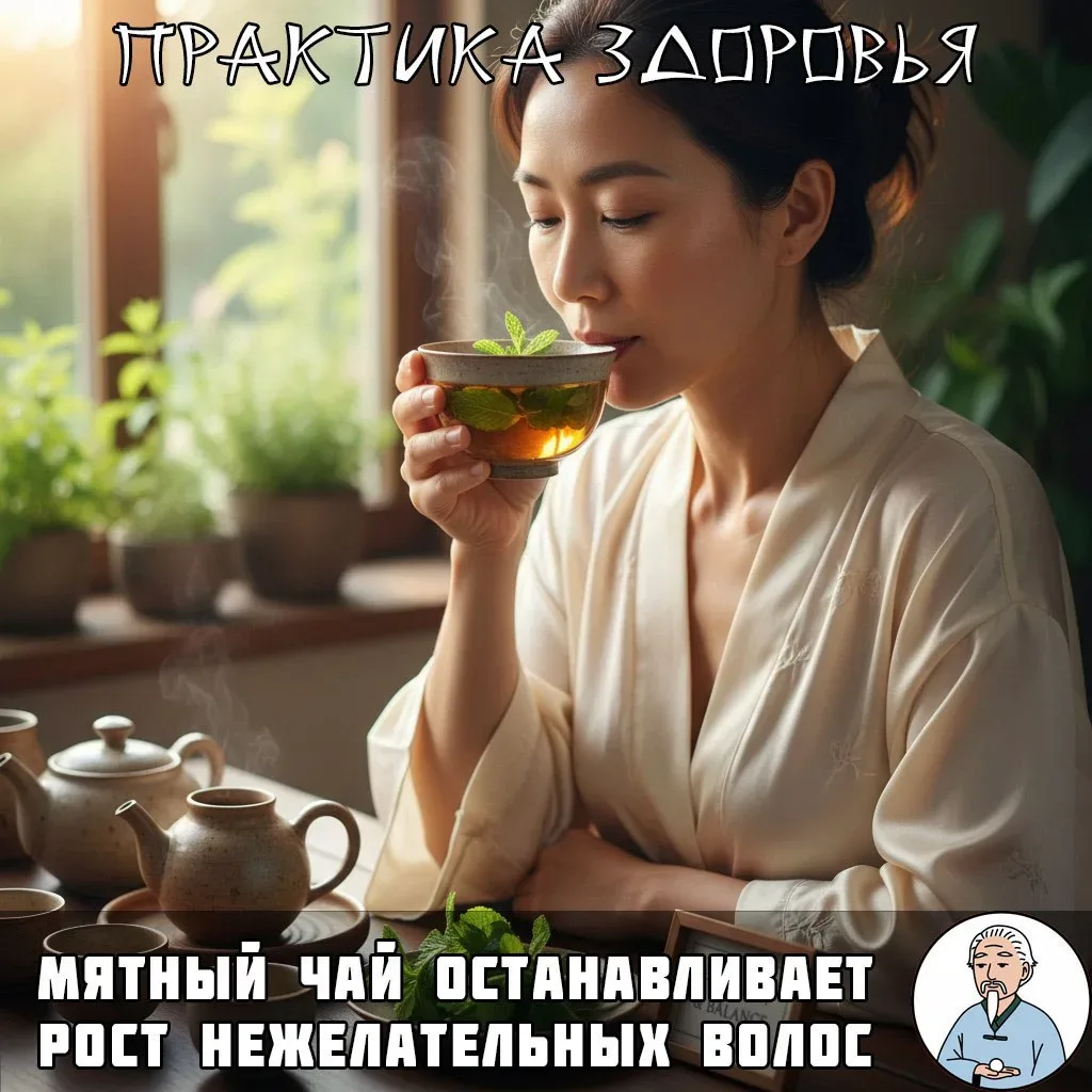 Природный антиандроген для женщин  2 чашки мятного чая в день снижают уровень мужских гормонов у жен
