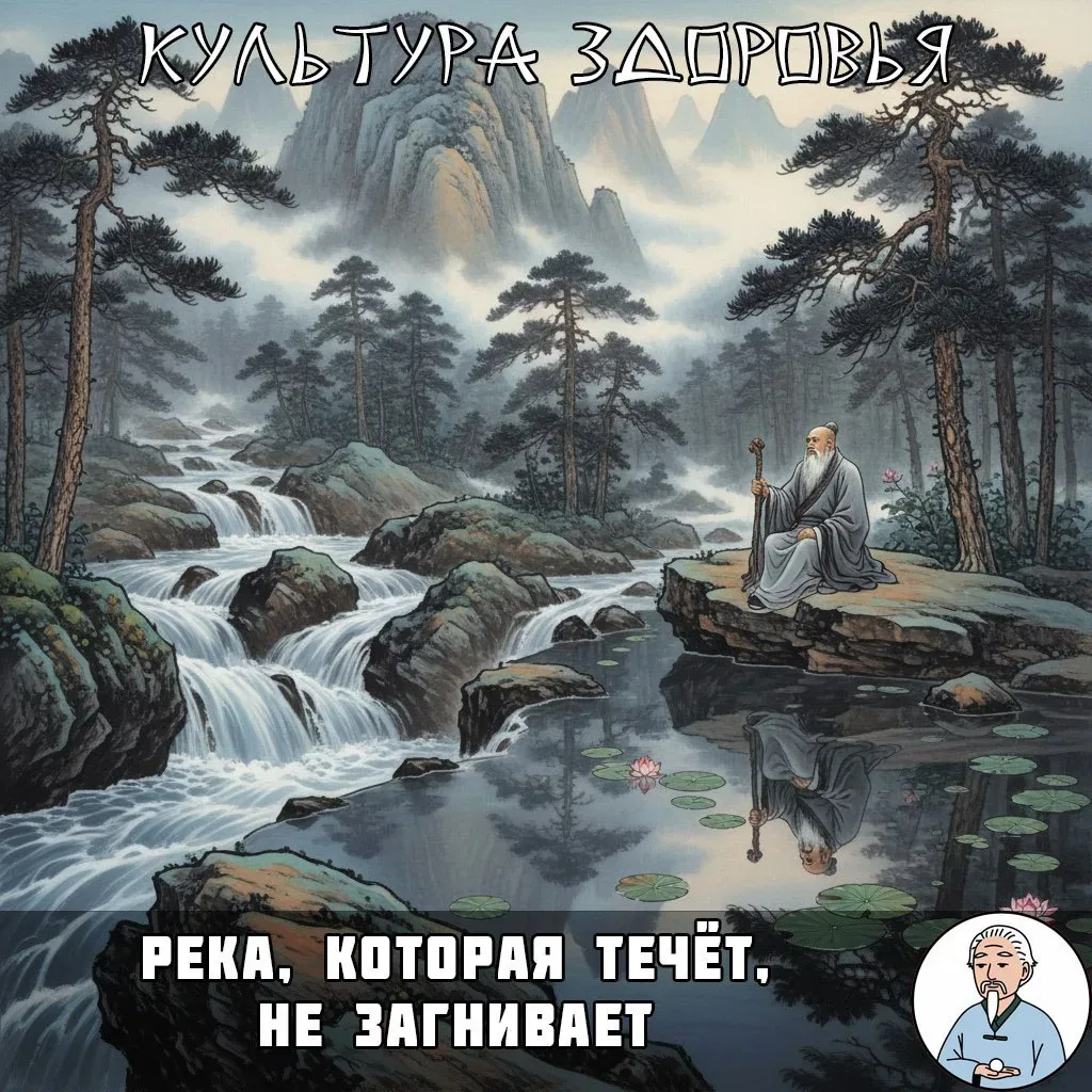 Даосский принцип постоянного движения  ✏️ Лао-цзы учил: «Вода мягкая и слабая, но нет ничего лучше н