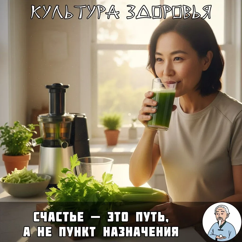 Утренний сок для чистых артерий  Сок сельдерея растворяет холестериновые бляшки, выводит соли, снижа