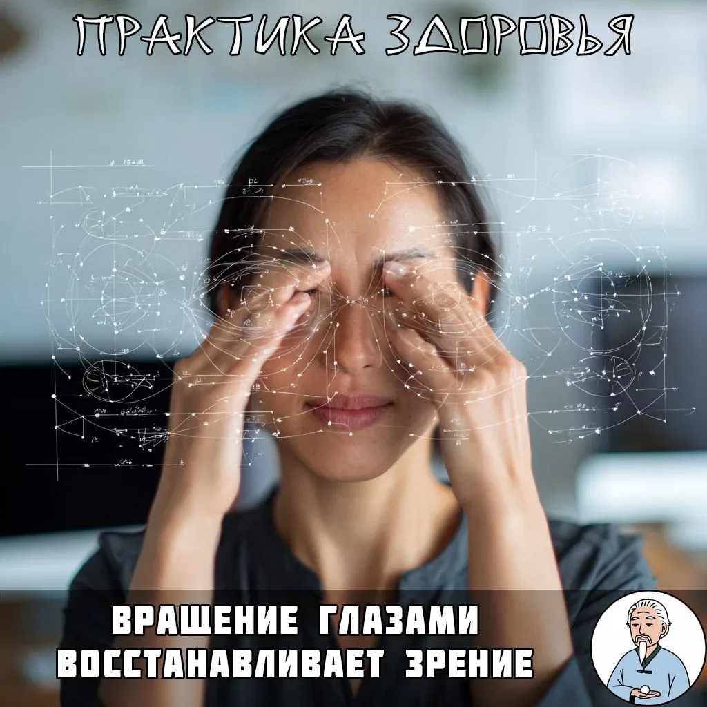 Даосская гимнастика "8 кругов света"  Даосы тренируют глаза как мышцы — вращением по восьмёрке. Это 