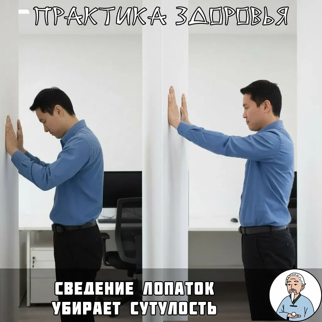 Упражнение "Крылья ангела"  Офисная сутулость — бич современности. Упражнение «Крылья ангела» за мес