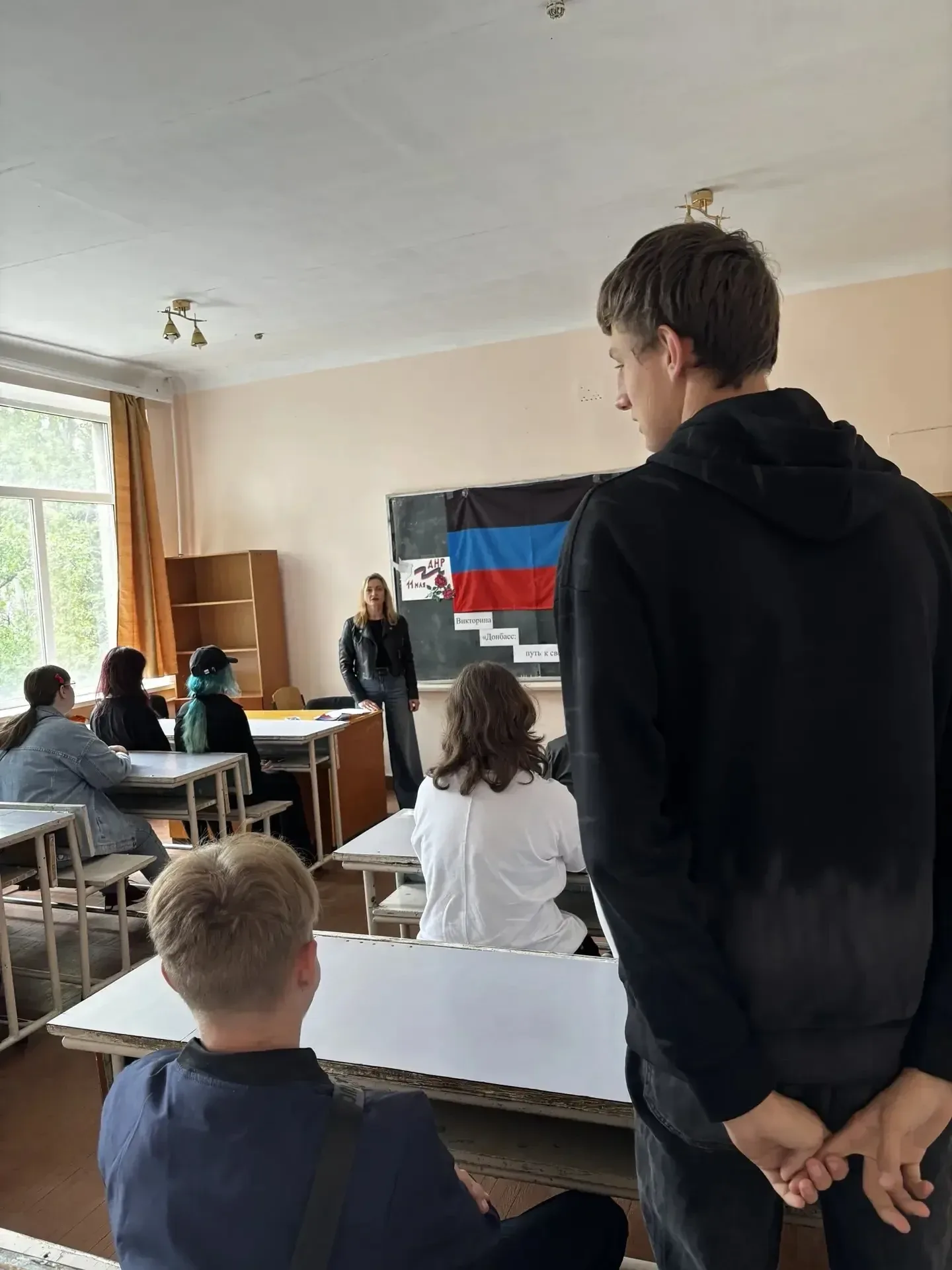 🖤💙❤️ В рамках Республиканской акции «Уроки Русской весны» в Донецком колледже экономики, технологий 