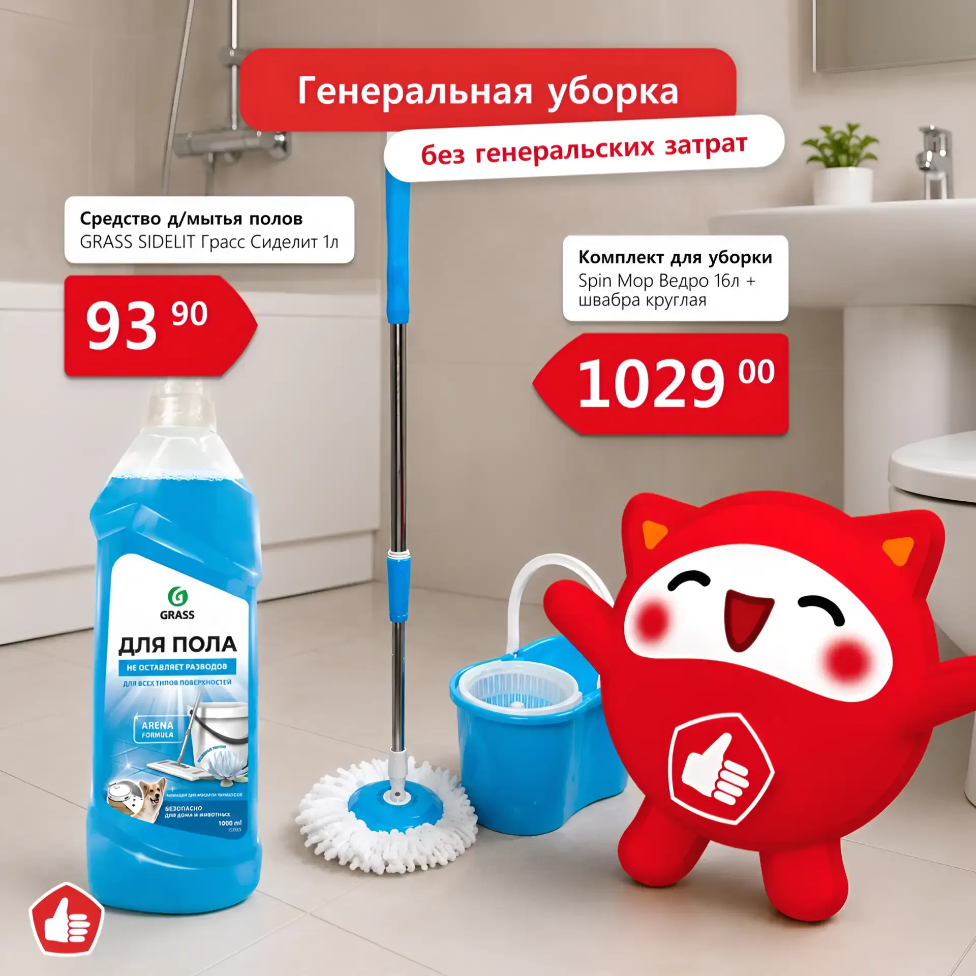 Всё, что поможет быстро навести порядок и вернуть дому свежесть и чистоту по низким ценам в Доброцен