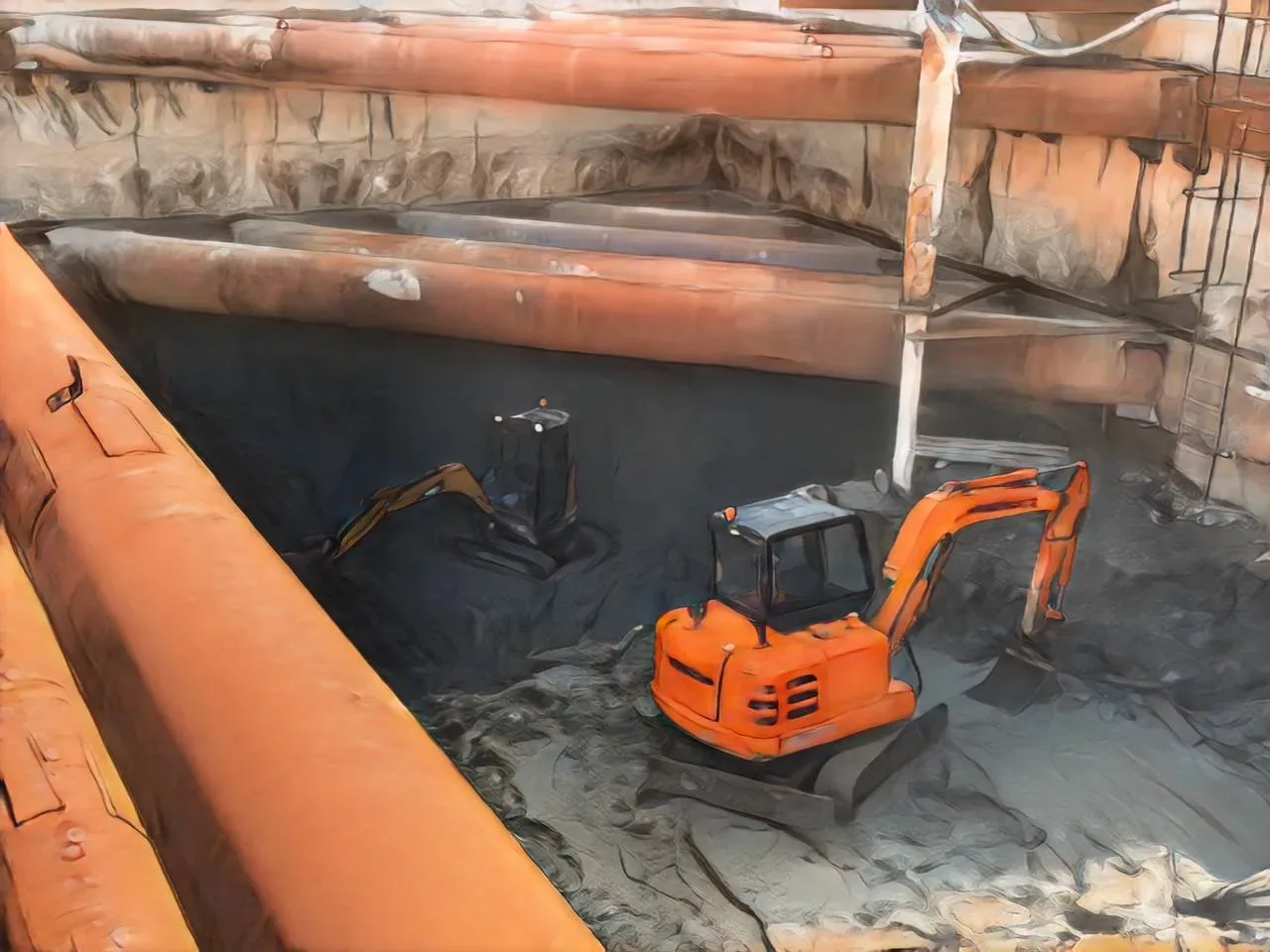 👷🏻‍♂️ На строительстве станции «Богатырская» (проектное название — «Яхтенная») Невско-Василеостровск