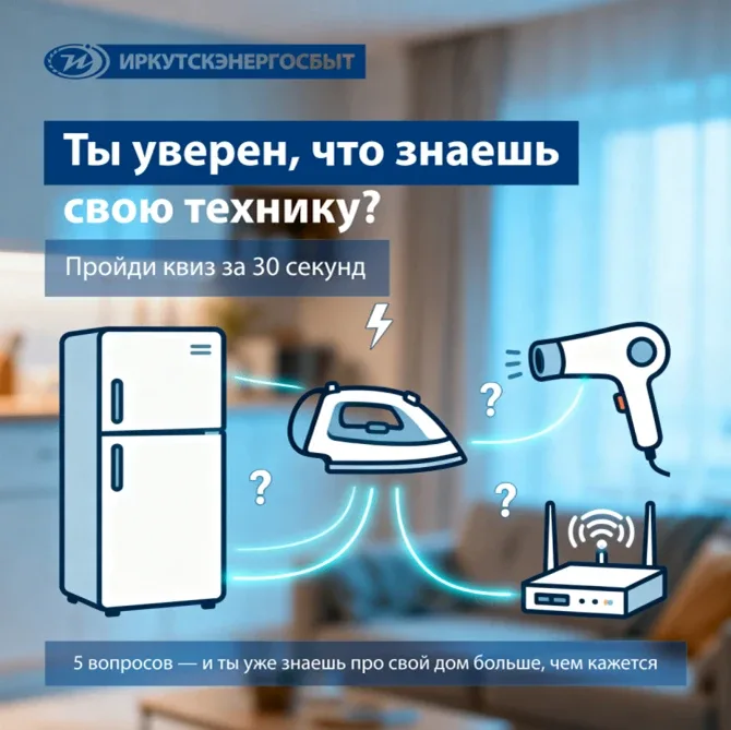 Энергетический квиз от "Иркутскэнергосбыт"  Насколько хорошо ты знаешь свой дом? Думаешь, ты контрол
