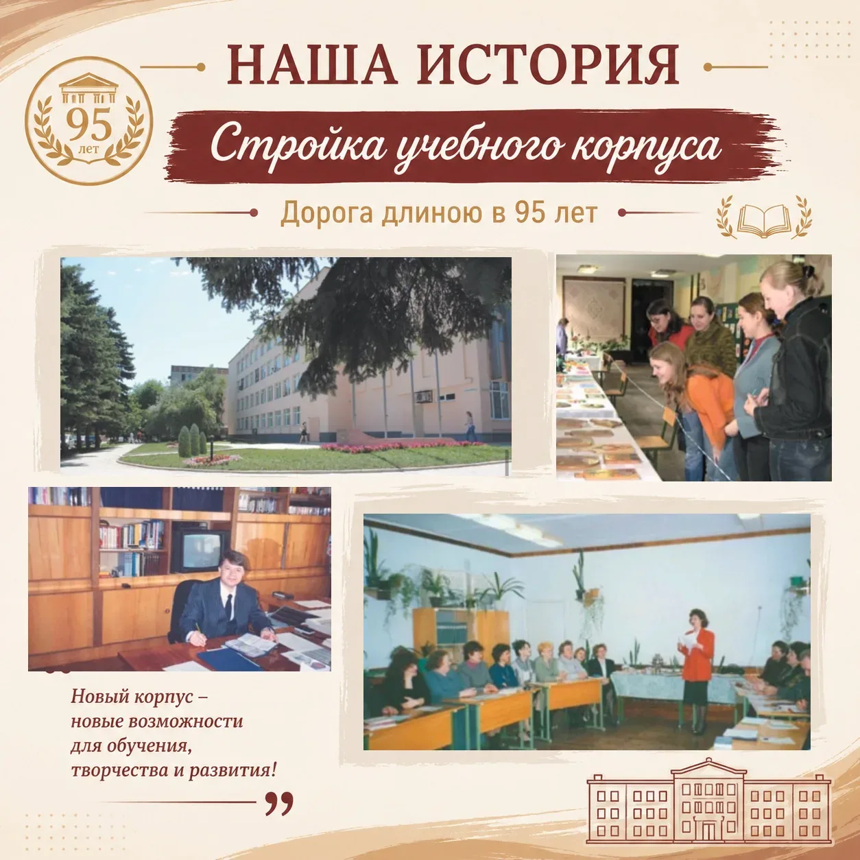 📜 НАША ИСТОРИЯ | Введение в строй учебного корпуса| Дорога длиною в 95 лет  🏫 В 1989 году в Ленингра