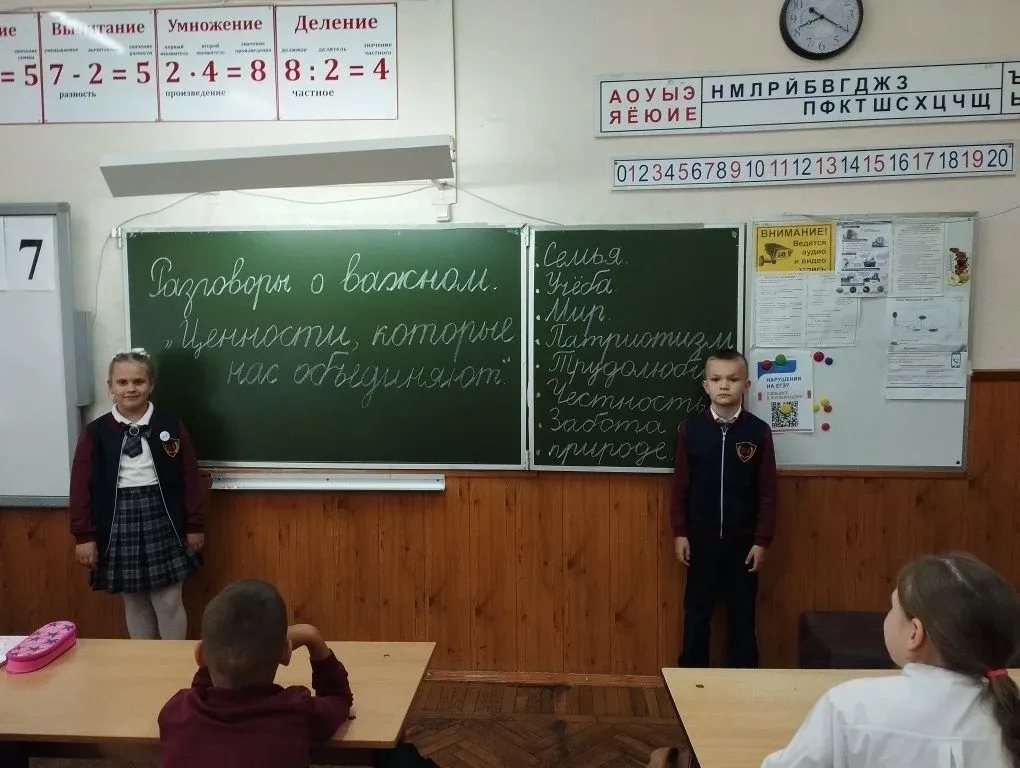 ❤️ Не «я», а «мы»: о чём говорили сегодня на «Разговорах о важном»  Сегодня в нашей школе прошёл оче