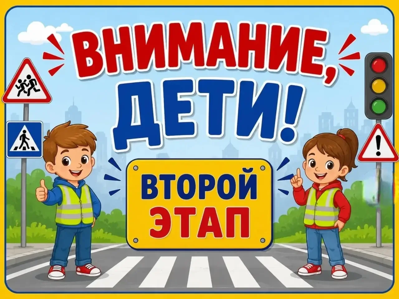 🚸 Il этапа профилактической акции «Внимание дети!»  🚓 В целях профилактики детского дорожно-транспор