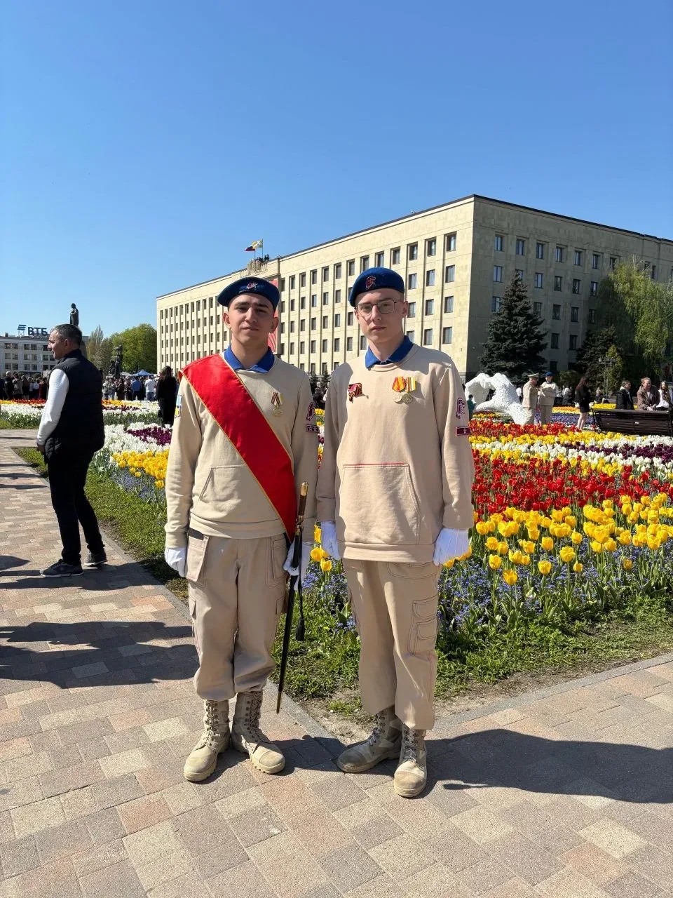 🇷🇺✨ Участие нашей гимназии в торжественных мероприятиях ко Дню Победы в Ставрополе ✨🇷🇺  Сегодня мы с