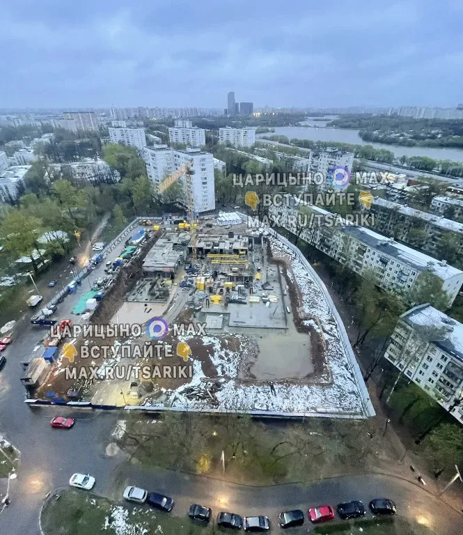 🏗 Стройка нового дома по реновации по адресу Каспийская дом 24 с высоты.  Подробнее про этот новый д