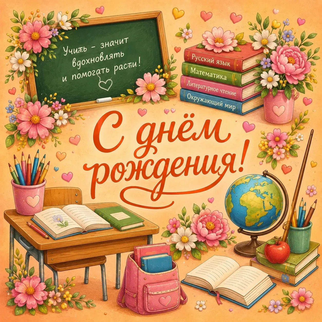 С ДНЁМ РОЖДЕНИЯ!   Также, сегодня свой День рождения празднует, Анна Айкарамовна, учитель английског