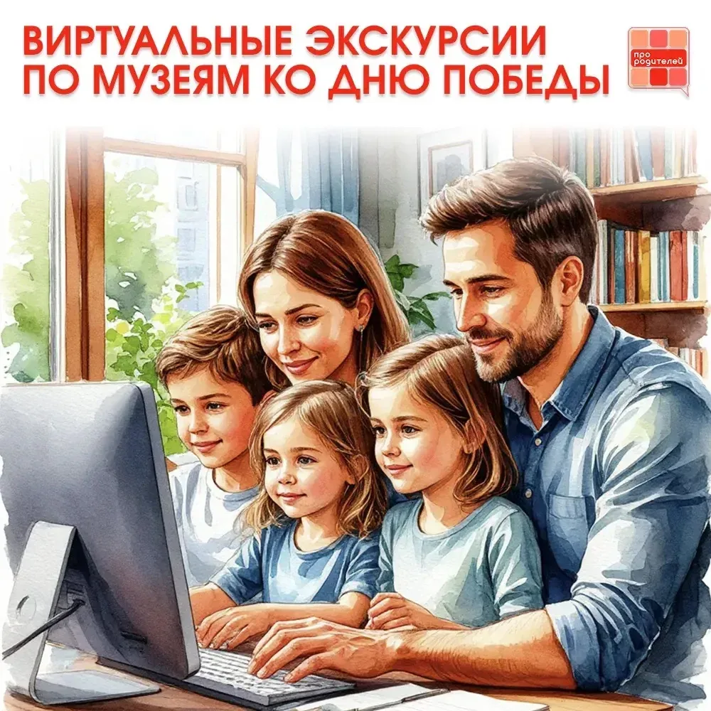 🎖️ 9 мая с семьёй: виртуальные музеи Победы для родителей и детей!  К великому празднику — Дню Побед