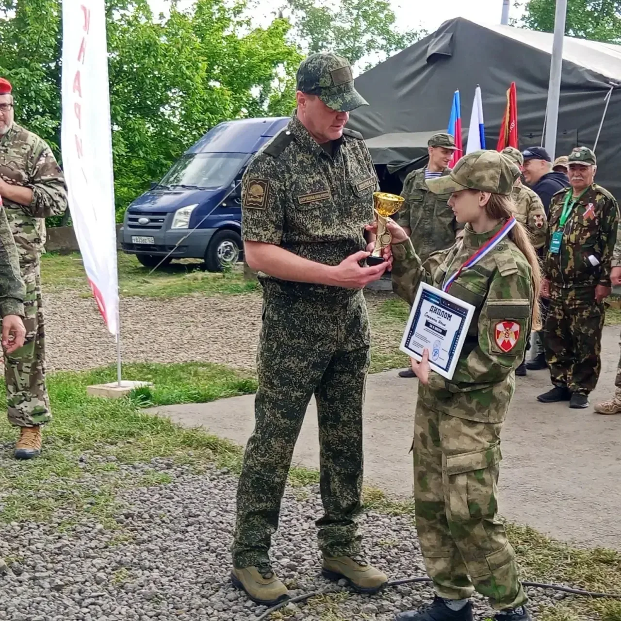🎉 Поздравляем команду 7 «А» класса подшефного класса  Росгвардии с достойным  результатом на краевых