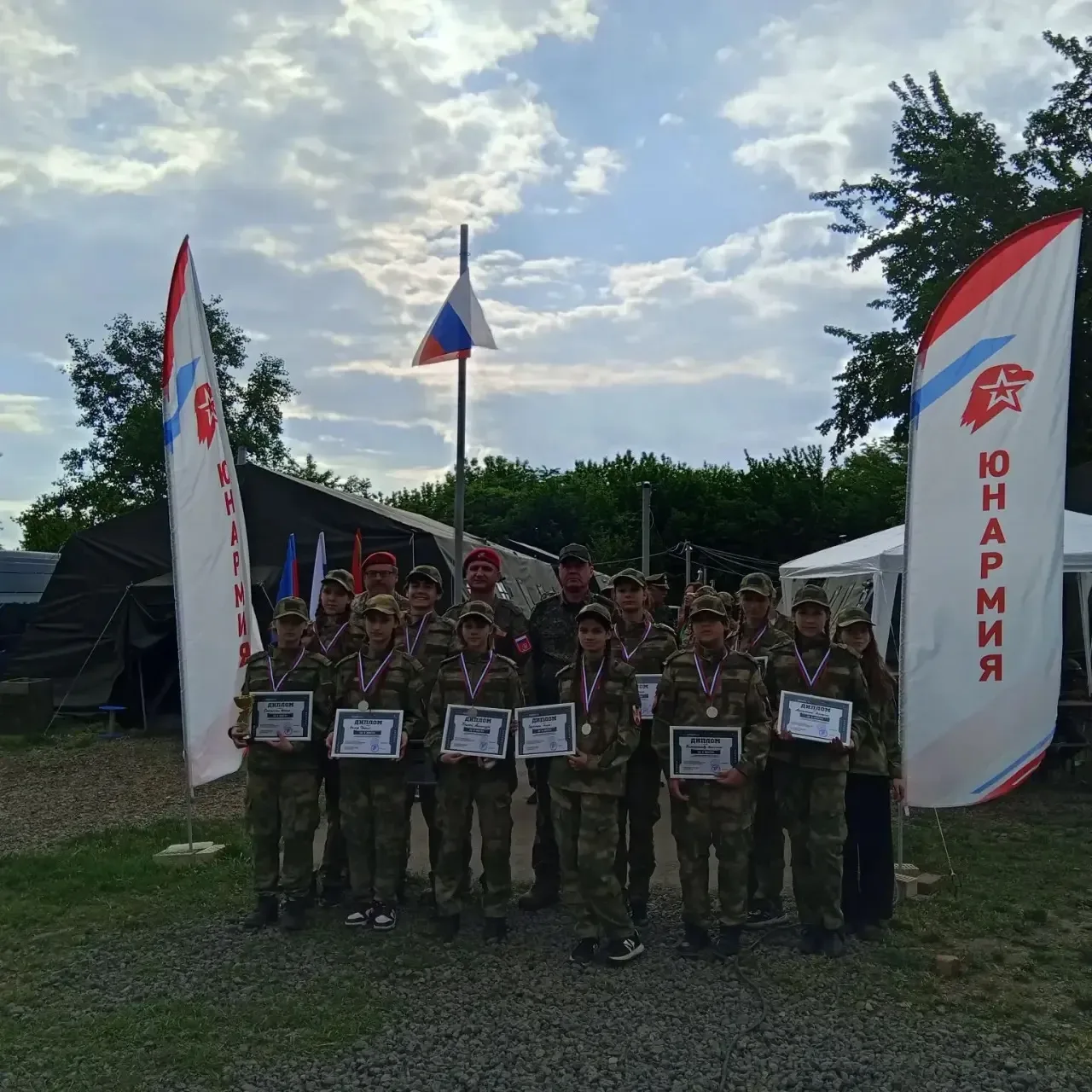 🎉 Поздравляем команду 7 «А» класса подшефного класса  Росгвардии с достойным  результатом на краевых