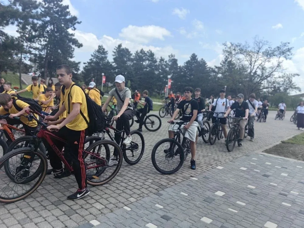 Ученики нашей школы приняли участие в велопробеге, посвященном Дню Победы в Великой Отечественной во