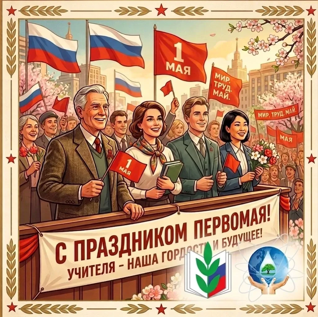 С Праздником весны и труда!  Дорогие коллеги, ученики и родители! От всего педагогического коллектив