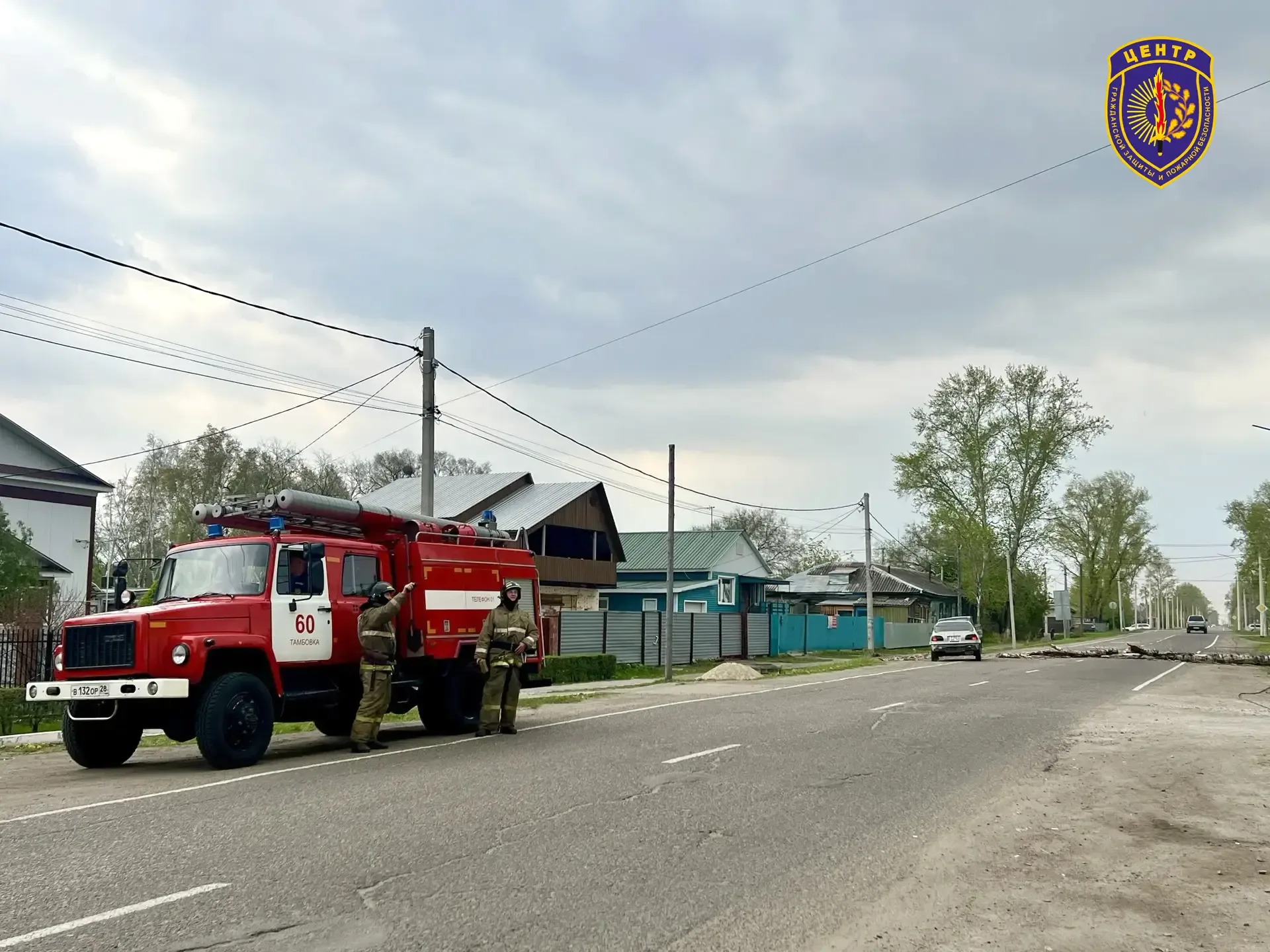 📍В Тамбовке из-за падения тополя произошел обрыв ЛЭП  В селе Тамбовка по улице Ленинской произошел о