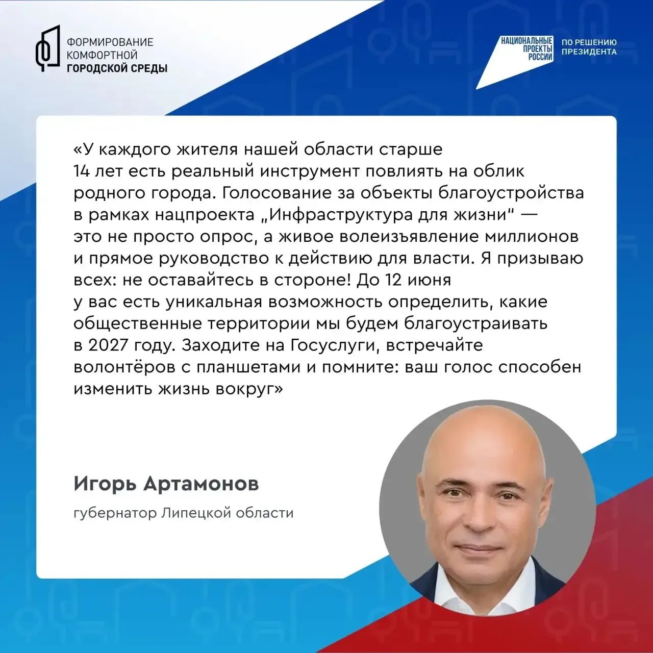 ️Как изменятся наши территории? Решаем вместе! 🏡  Продолжается шестое Всероссийское онлайн-голосован