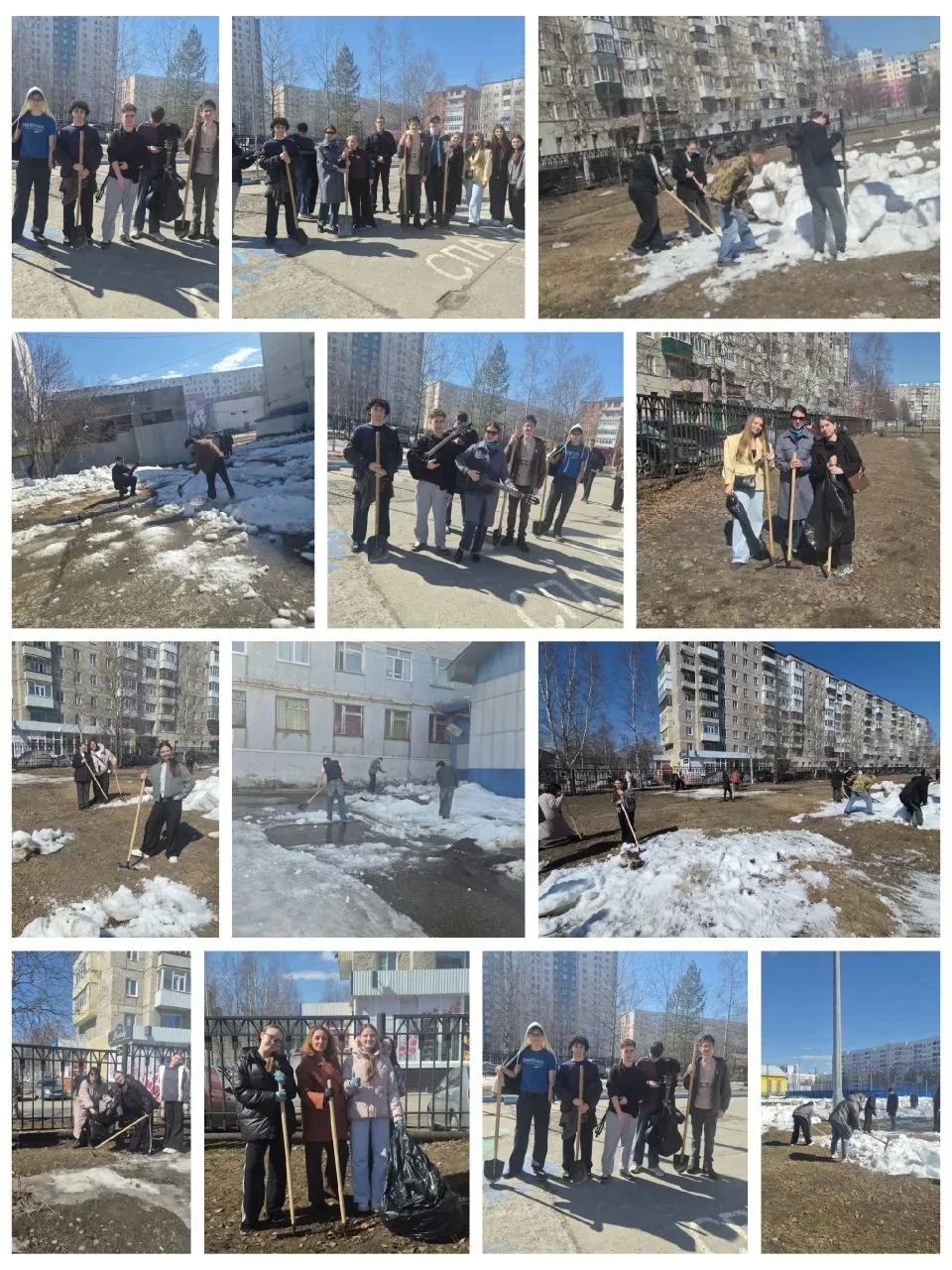 🗯️На прошлой неделе  у нас начались субботники.🧹  Наши обучающиеся вместе с педагогами дружно вышли 