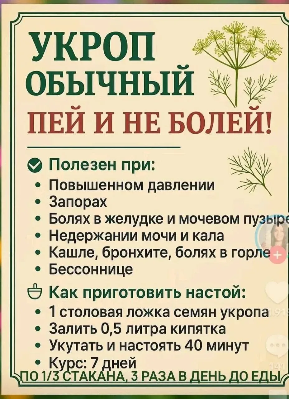 📎Чем полез укроп?  Я - Пенсионер✅