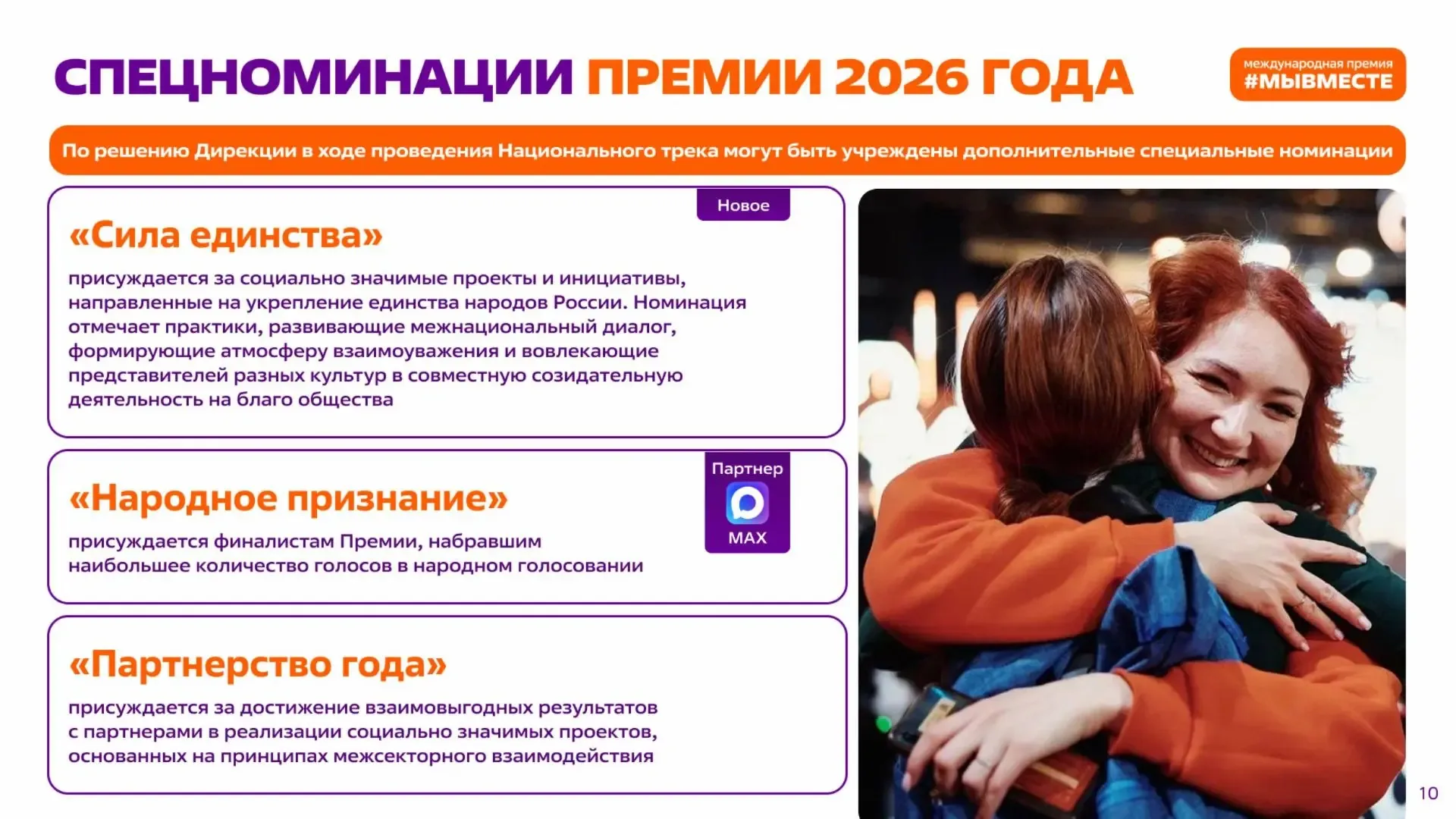 ВАШИ ДОБРЫЕ ДЕЛА МОГУТ ИЗМЕНИТЬ МИР. РАССКАЖИТЕ О НИХ!  Международная Премия #МЫВМЕСТЕ, являющаяся г
