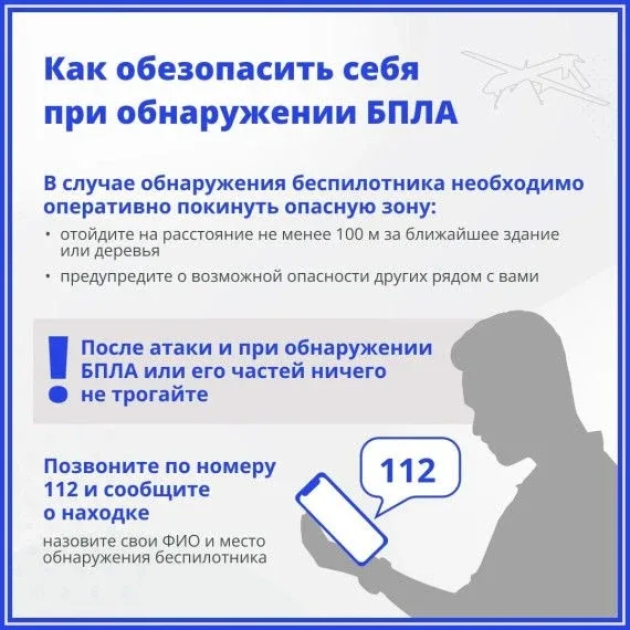 📢Как вести себя при атаке БПЛА. Памятка от МЧС.   💢 Действия при обнаружении беспилотника  - операти