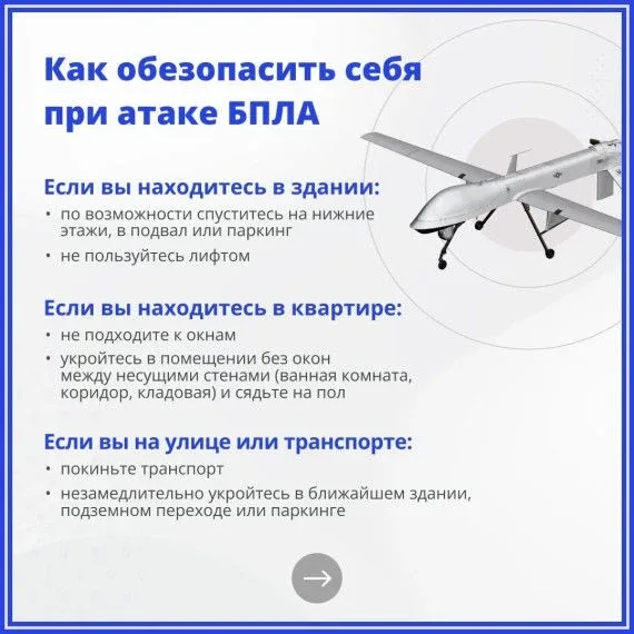 📢Как вести себя при атаке БПЛА. Памятка от МЧС.   💢 Действия при обнаружении беспилотника  - операти